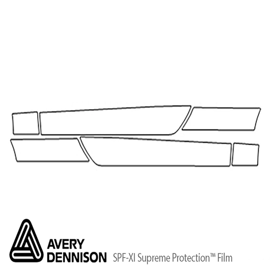 Audi S5 2018-2019 Avery Dennison Clear Bra Door Cup Paint Protection Kit Diagram