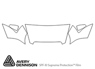 Audi S6 2007-2011 Avery Dennison Clear Bra Hood Paint Protection Kit Diagram
