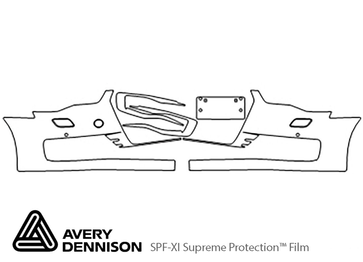 Audi S6 2016-2018 Avery Dennison Clear Bra Bumper Paint Protection Kit Diagram