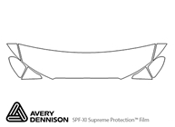 Audi S6 2016-2018 Avery Dennison Clear Bra Hood Paint Protection Kit Diagram