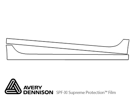 Audi S7 2016-2018 Avery Dennison Clear Bra Door Cup Paint Protection Kit Diagram