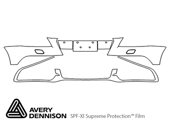 Audi SQ5 2014-2017 Avery Dennison Clear Bra Bumper Paint Protection Kit Diagram