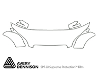 Audi TT 2008-2013 Avery Dennison Clear Bra Hood Paint Protection Kit Diagram