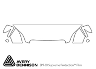 Audi TTS 2012-2015 Avery Dennison Clear Bra Hood Paint Protection Kit Diagram