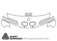 BMW 3-Series 2001-2003 Avery Dennison Clear Bra Hood Paint Protection Kit Diagram