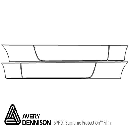 BMW 3-Series 2004-2006 Avery Dennison Clear Bra Door Cup Paint Protection Kit Diagram