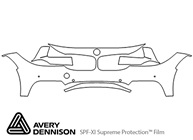 BMW 3-Series 2014-2015 Avery Dennison Clear Bra Bumper Paint Protection Kit Diagram