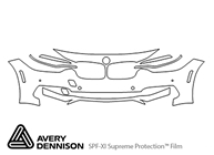 BMW 3-Series 2016-2017 Avery Dennison Clear Bra Bumper Paint Protection Kit Diagram
