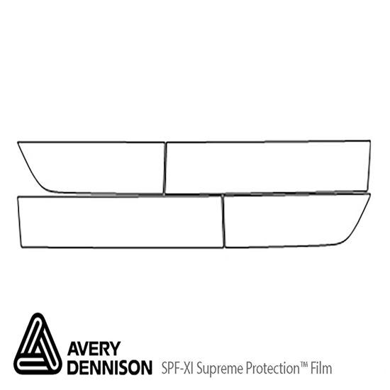 BMW 5-Series 2008-2010 Avery Dennison Clear Bra Door Cup Paint Protection Kit Diagram