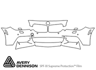 BMW 6-Series 2012-2017 Avery Dennison Clear Bra Bumper Paint Protection Kit Diagram