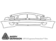 BMW 7-Series 2006-2008 Avery Dennison Clear Bra Bumper Paint Protection Kit Diagram