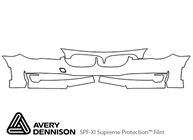 BMW 7-Series 2013-2015 Avery Dennison Clear Bra Bumper Paint Protection Kit Diagram