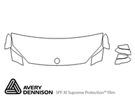 BMW X1 2013-2015 Avery Dennison Clear Bra Hood Paint Protection Kit Diagram