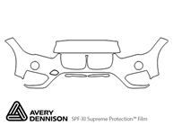 BMW X1 2016-2021 Avery Dennison Clear Bra Bumper Paint Protection Kit Diagram