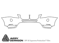 BMW X3 2011-2014 Avery Dennison Clear Bra Bumper Paint Protection Kit Diagram