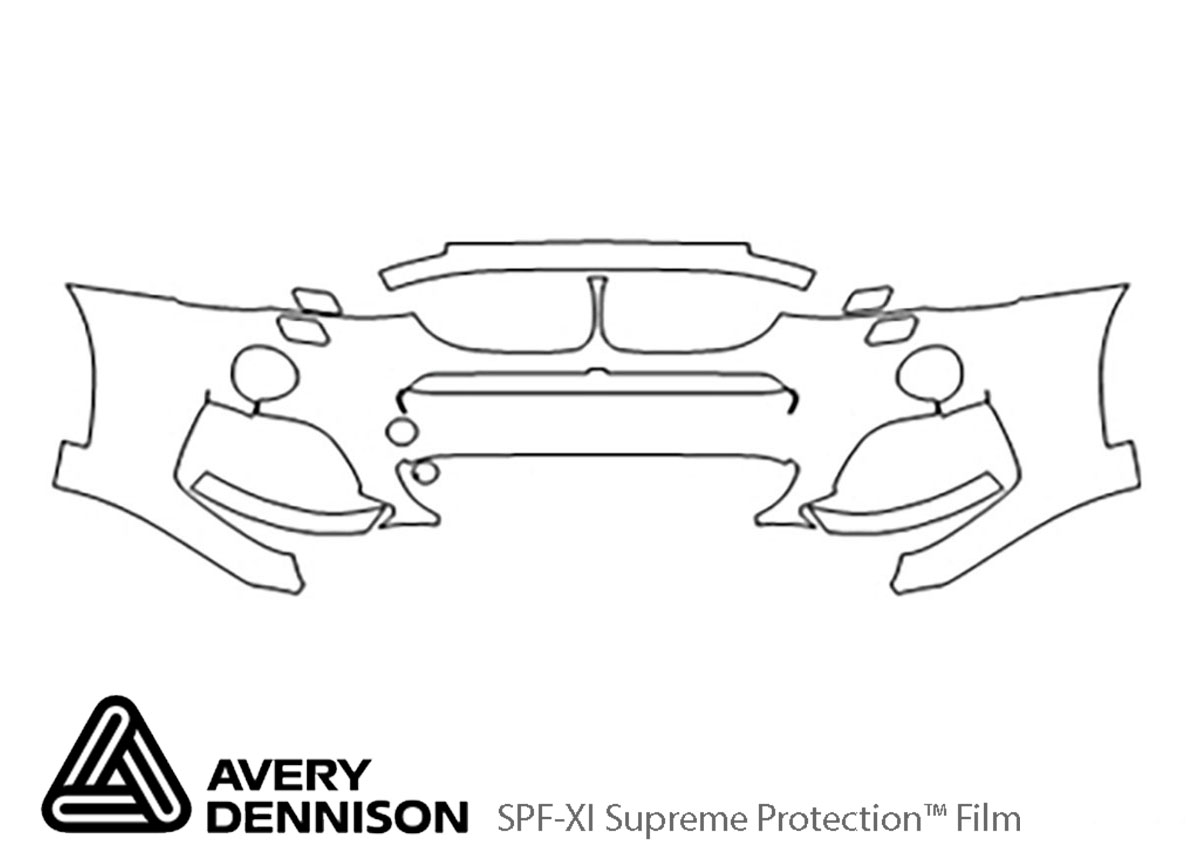 BMW X4 2015-2023 Avery Dennison Clear Bra Bumper Paint Protection Kit Diagram