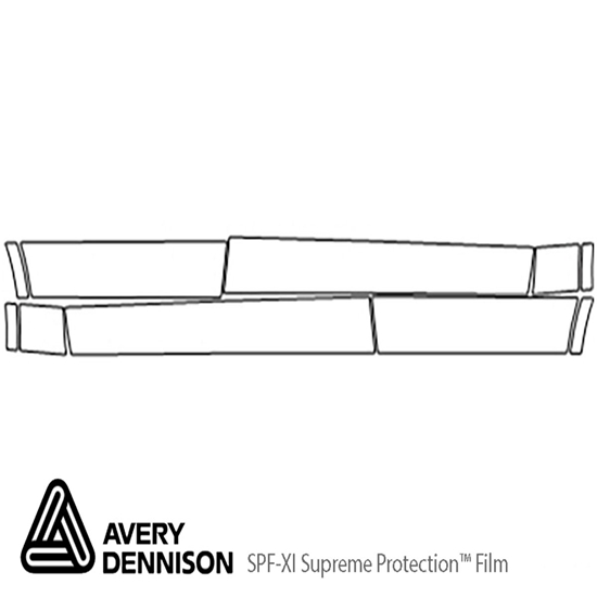 BMW X5 2015-2016 Avery Dennison Clear Bra Door Cup Paint Protection Kit Diagram