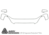 Buick Enclave 2010-2012 Avery Dennison Clear Bra Hood Paint Protection Kit Diagram