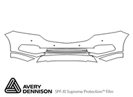 Buick Enclave 2018-2021 Avery Dennison Clear Bra Bumper Paint Protection Kit Diagram