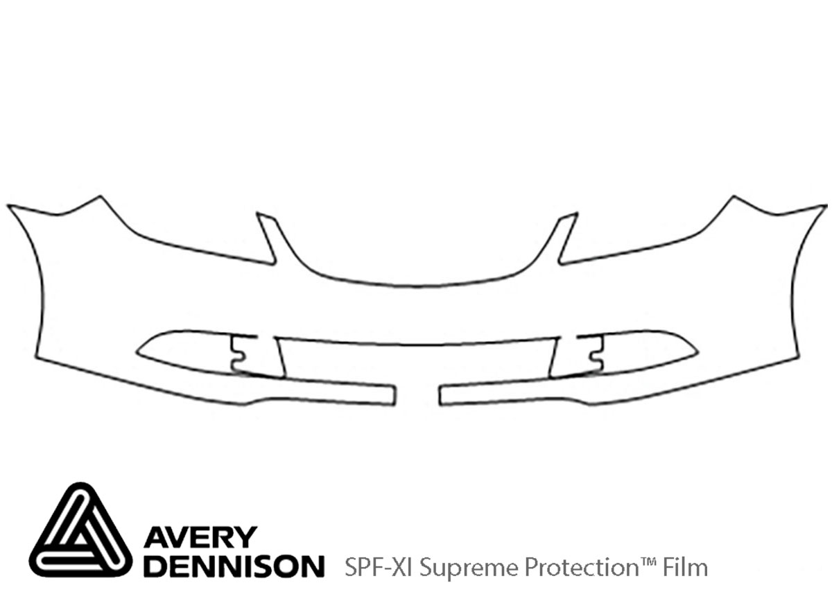 Buick Lacrosse 2010-2013 Avery Dennison Clear Bra Bumper Paint Protection Kit Diagram