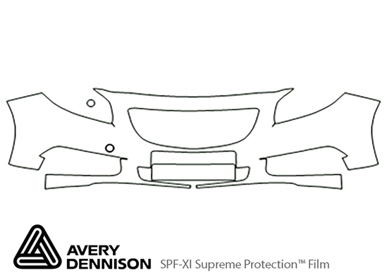 Buick Regal 2011-2013 Avery Dennison Clear Bra Bumper Paint Protection Kit Diagram