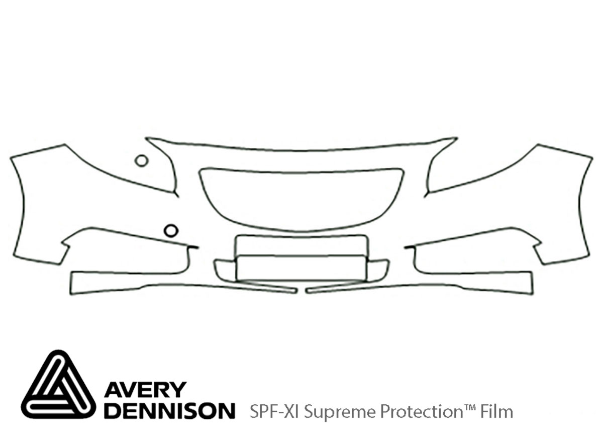 Buick Regal 2011-2013 Avery Dennison Clear Bra Bumper Paint Protection Kit Diagram