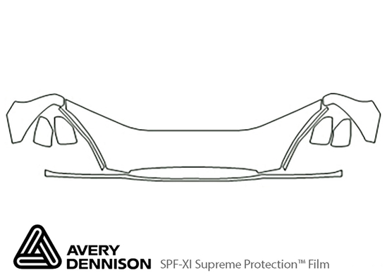 Buick Rendezvous 2002-2007 Avery Dennison Clear Bra Hood Paint Protection Kit Diagram