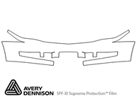 Cadillac Escalade 2007-2014 Avery Dennison Clear Bra Bumper Paint Protection Kit Diagram