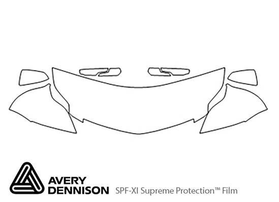 Cadillac SRX 2010-2016 Avery Dennison Clear Bra Hood Paint Protection Kit Diagram