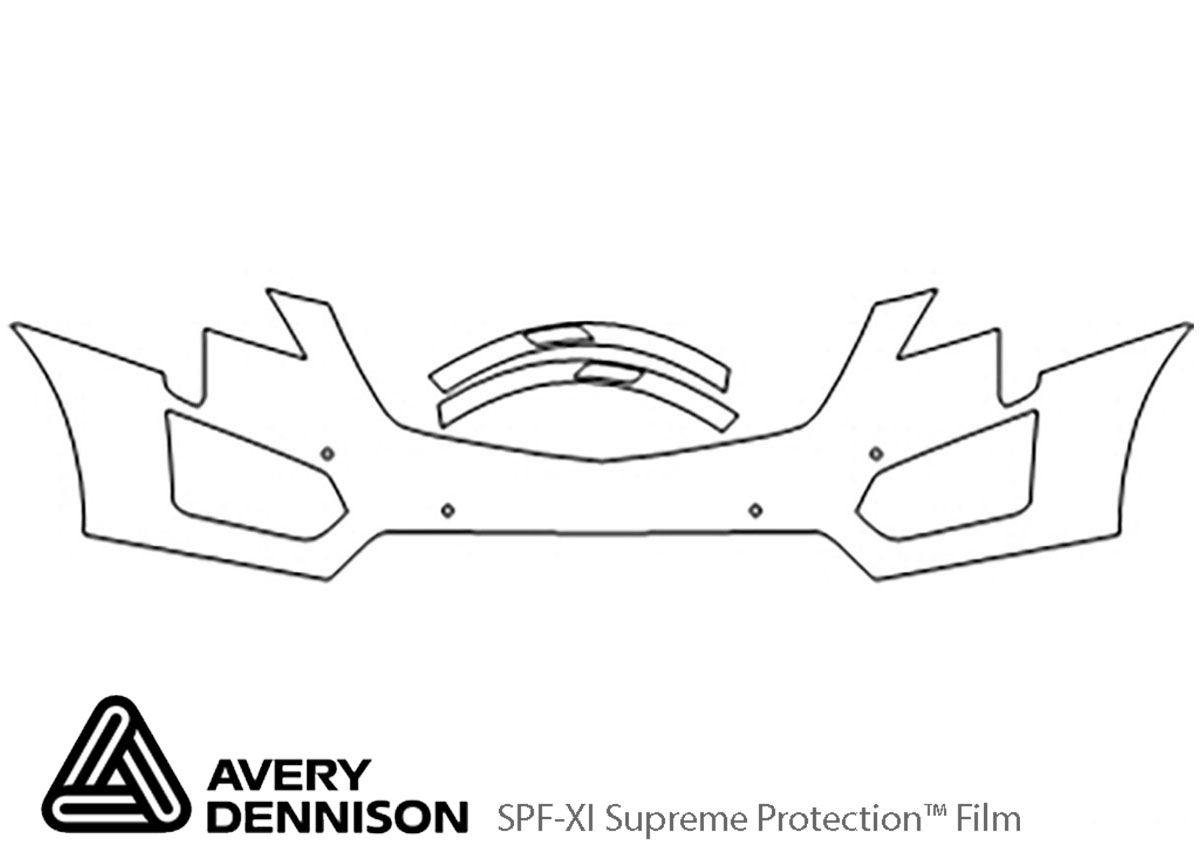 Cadillac XT5 2017-2024 Avery Dennison Clear Bra Bumper Paint Protection Kit Diagram