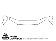 Chevrolet Avalanche 2002-2006 Avery Dennison Clear Bra Hood Paint Protection Kit Diagram