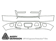 Chevrolet Avalanche 2007-2013 Avery Dennison Clear Bra Bumper Paint Protection Kit Diagram