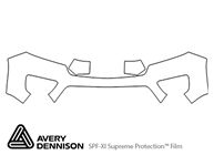 Chevrolet Colorado 2015-2021 Avery Dennison Clear Bra Bumper Paint Protection Kit Diagram