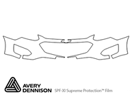 Chevrolet Equinox 2016-2017 Avery Dennison Clear Bra Bumper Paint Protection Kit Diagram