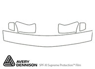 Chevrolet S-10 1999-2004 Avery Dennison Clear Bra Hood Paint Protection Kit Diagram