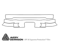 Chevrolet S-10 2003-2004 Avery Dennison Clear Bra Bumper Paint Protection Kit Diagram