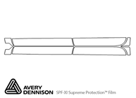 Chevrolet Silverado 2015-2020 Avery Dennison Clear Bra Door Cup Paint Protection Kit Diagram