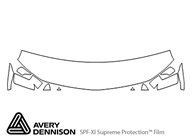 Chevrolet Silverado 2019-2022 Avery Dennison Clear Bra Hood Paint Protection Kit Diagram