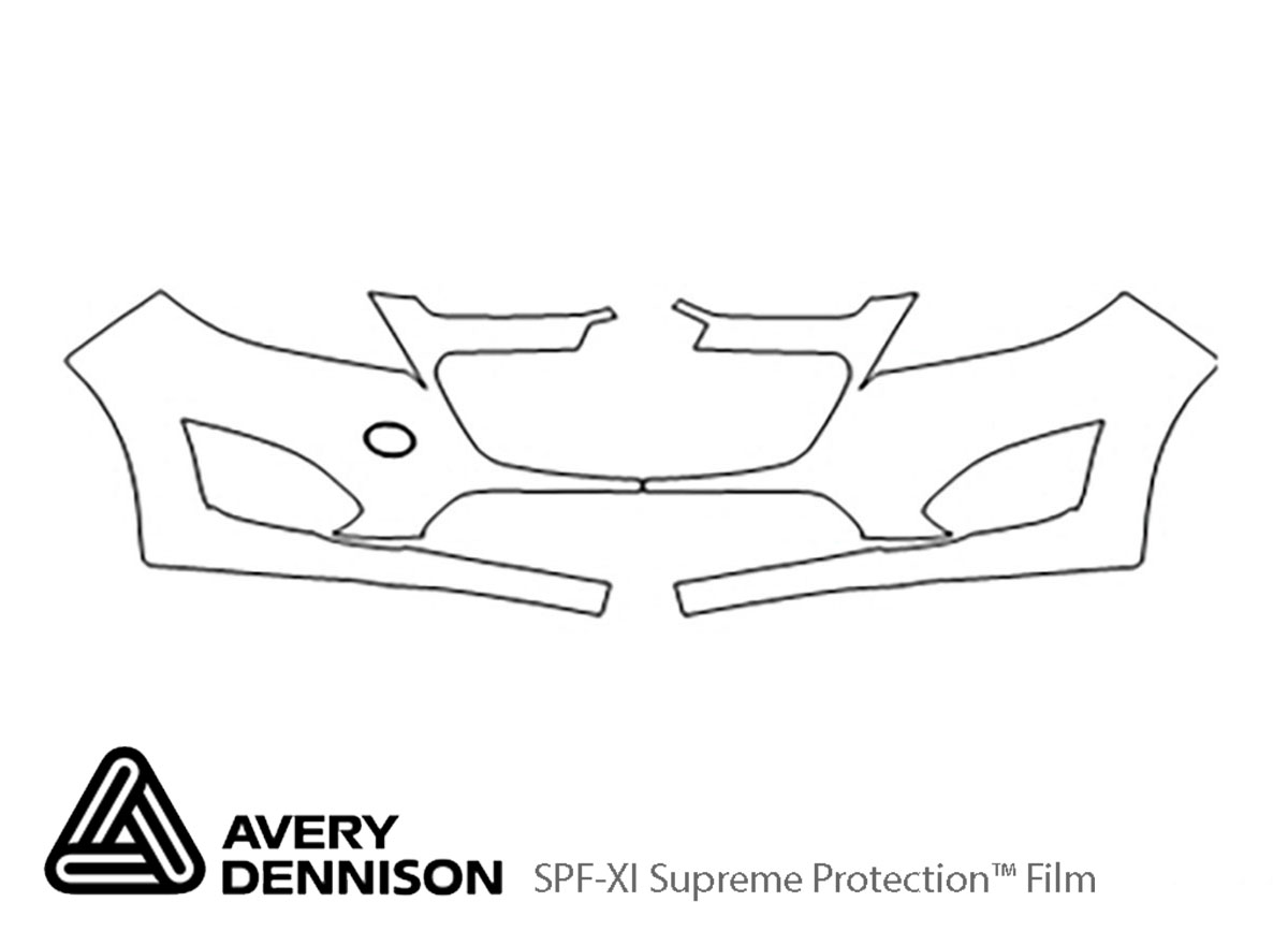 Chevrolet Spark 2013-2015 Avery Dennison Clear Bra Bumper Paint Protection Kit Diagram