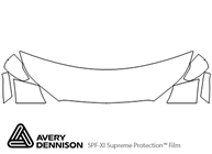 Chevrolet Spark 2016-2021 Avery Dennison Clear Bra Hood Paint Protection Kit Diagram