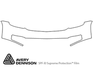 Chevrolet Suburban 2015-2020 Avery Dennison Clear Bra Bumper Paint Protection Kit Diagram