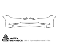 Chrysler 200 2015-2017 Avery Dennison Clear Bra Bumper Paint Protection Kit Diagram