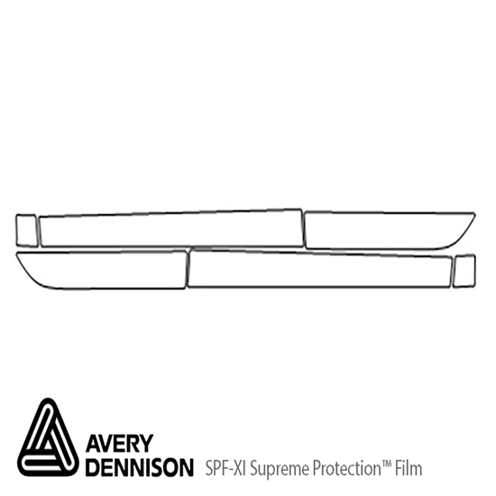 Chrysler 200 2015-2017 Avery Dennison Clear Bra Door Cup Paint Protection Kit Diagram