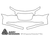 Chrysler 300 2015-2021 Avery Dennison Clear Bra Bumper Paint Protection Kit Diagram
