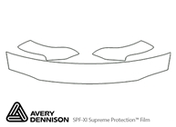 Chrysler Town and Country 1996-2000 Avery Dennison Clear Bra Hood Paint Protection Kit Diagram