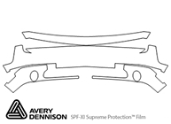Dodge Challenger 2011-2014 Avery Dennison Clear Bra Bumper Paint Protection Kit Diagram