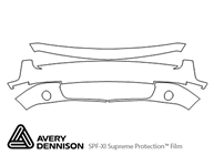 Dodge Challenger 2015-2022 Avery Dennison Clear Bra Bumper Paint Protection Kit Diagram