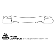 Dodge Challenger 2015-2022 Avery Dennison Clear Bra Hood Paint Protection Kit Diagram