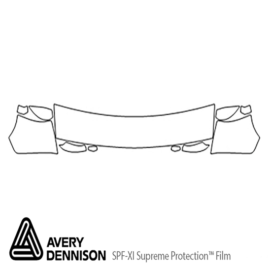 Dodge Challenger 2015-2023 Avery Dennison Clear Bra Hood Paint Protection Kit Diagram
