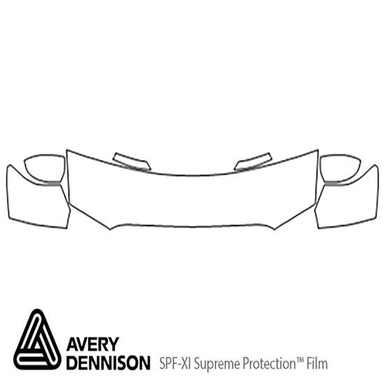 Dodge Charger 2011-2014 Avery Dennison Clear Bra Hood Paint Protection Kit Diagram